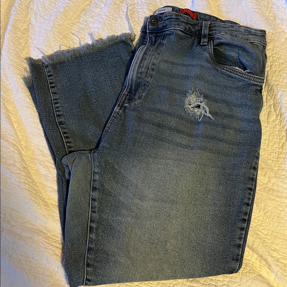 Celebrity Pink Extra Distressed Blue Jeans The Retro